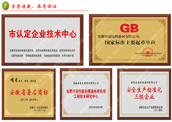 環(huán)瑞部分榮譽資質(zhì)