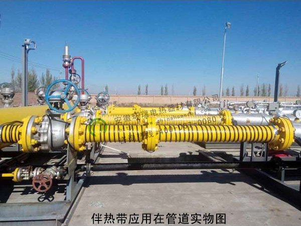 伴熱帶在管道上應用實物圖